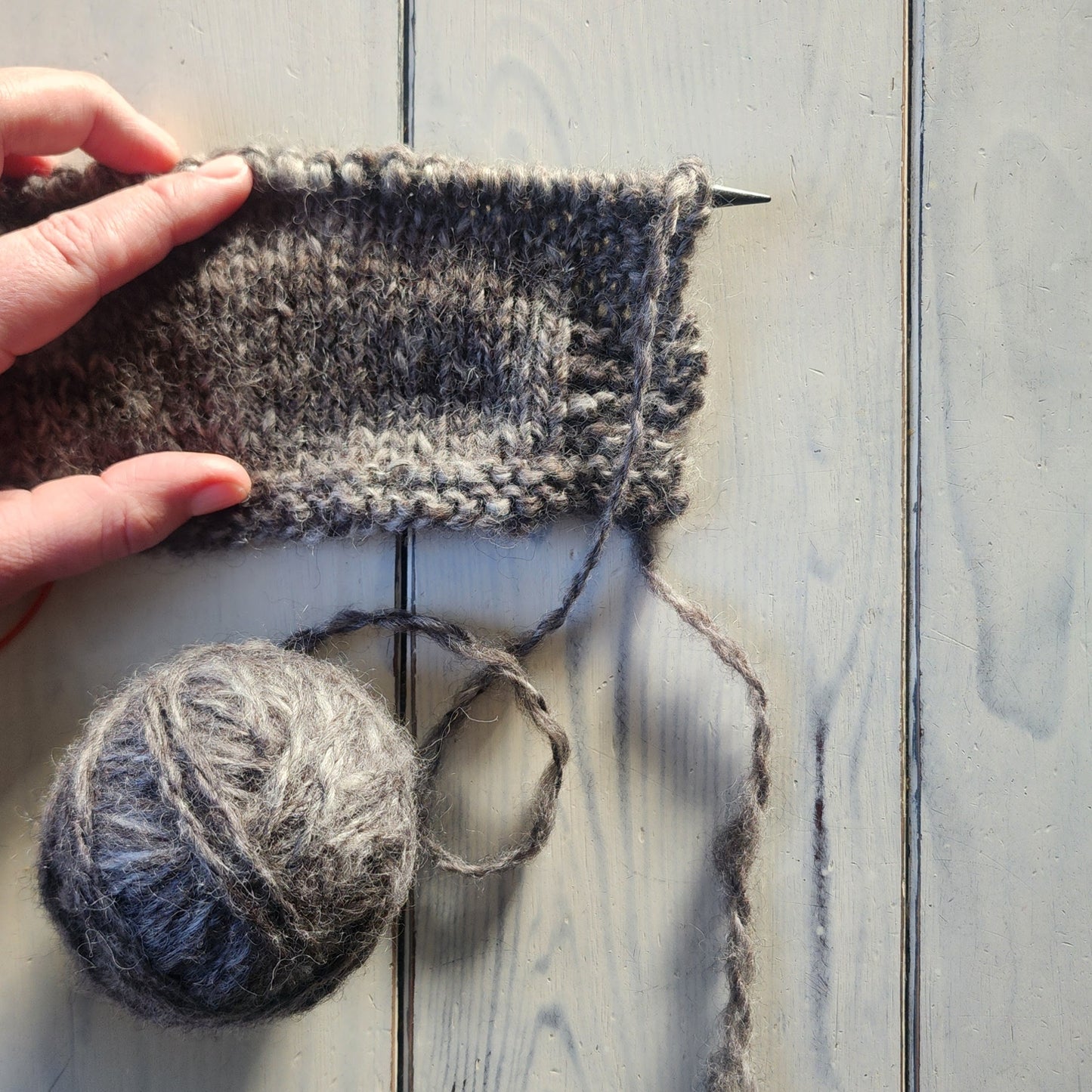 Handspun Gotland Yarn - Natural Grey - per 100m