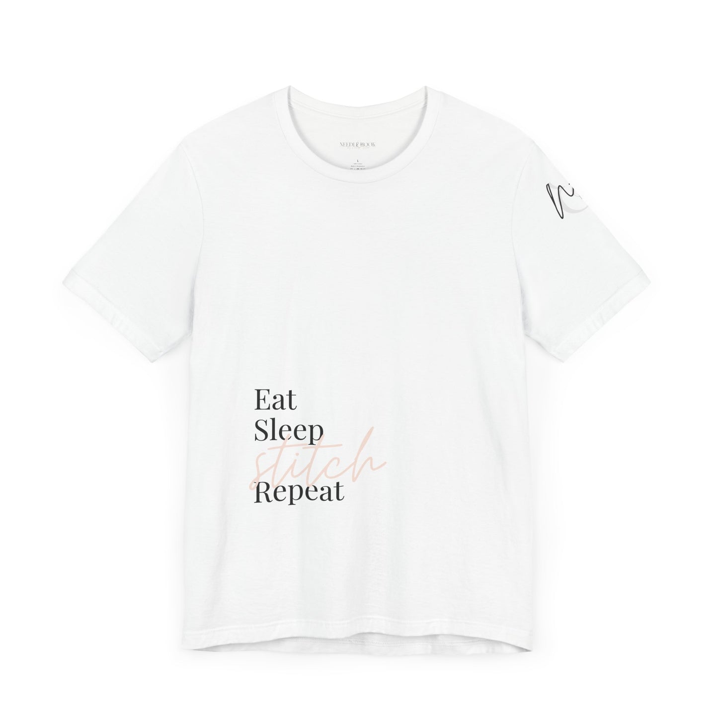 Eat Sleep Stitch Repeat Short Sleeve Tee