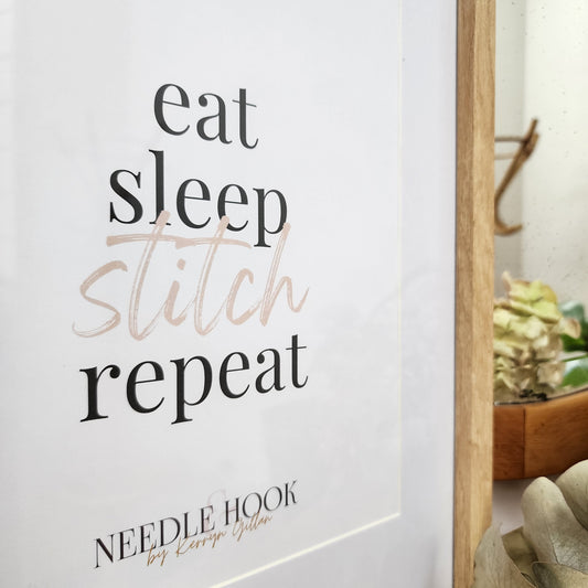 Print - Eat, Sleep, Stitch, Repeat