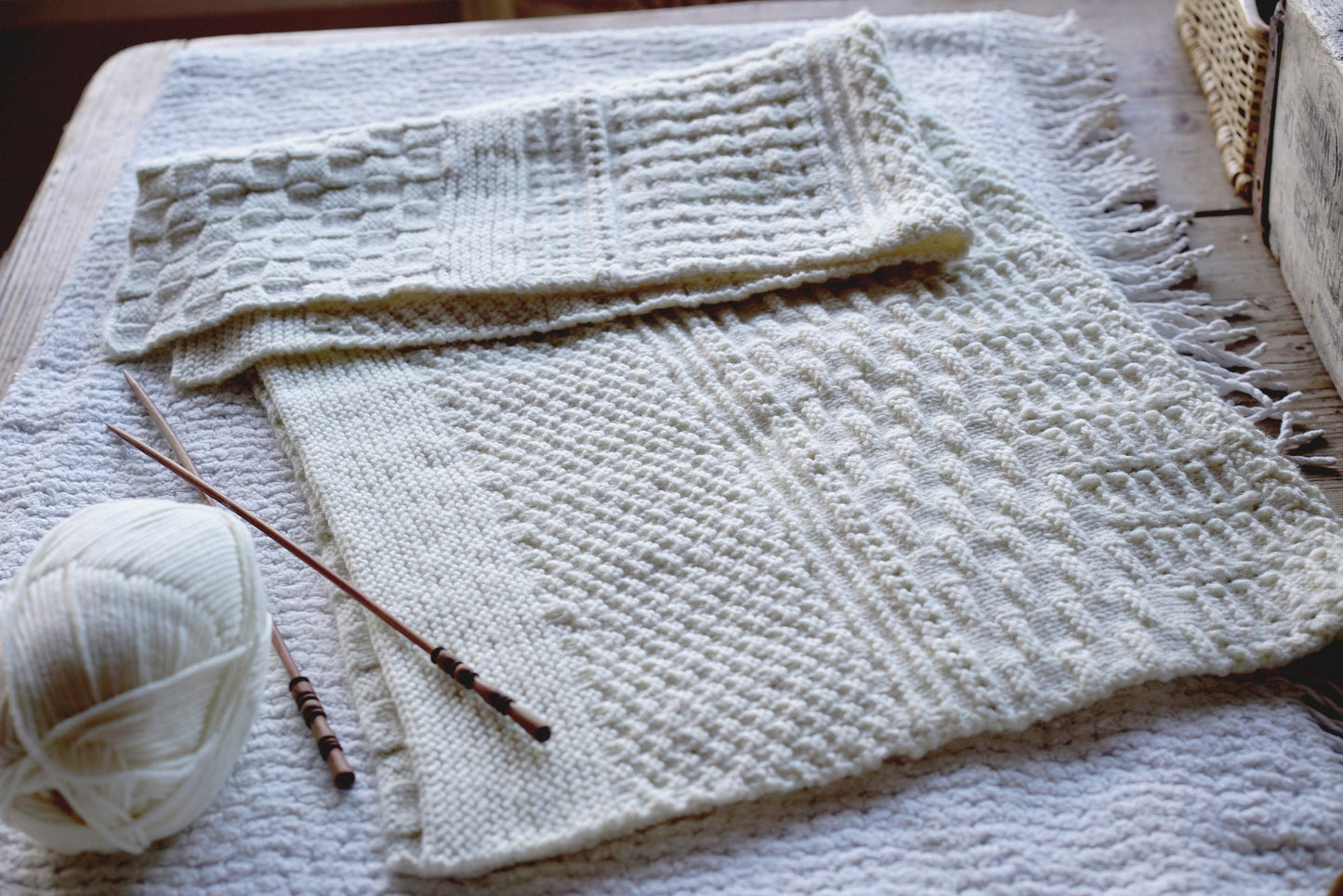 Stitch Sampler Blanket Knit Pattern